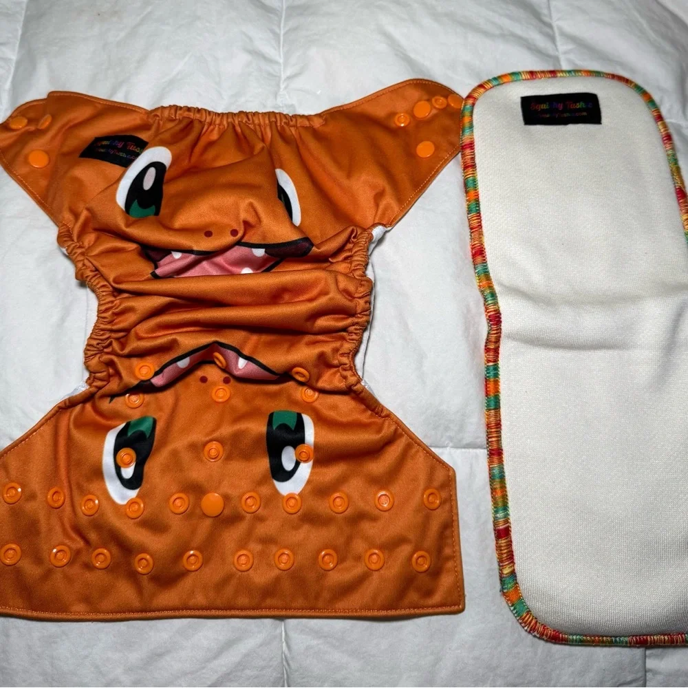 Squishy Tushie Charizard (Limited edition) Cloth diaper with insert